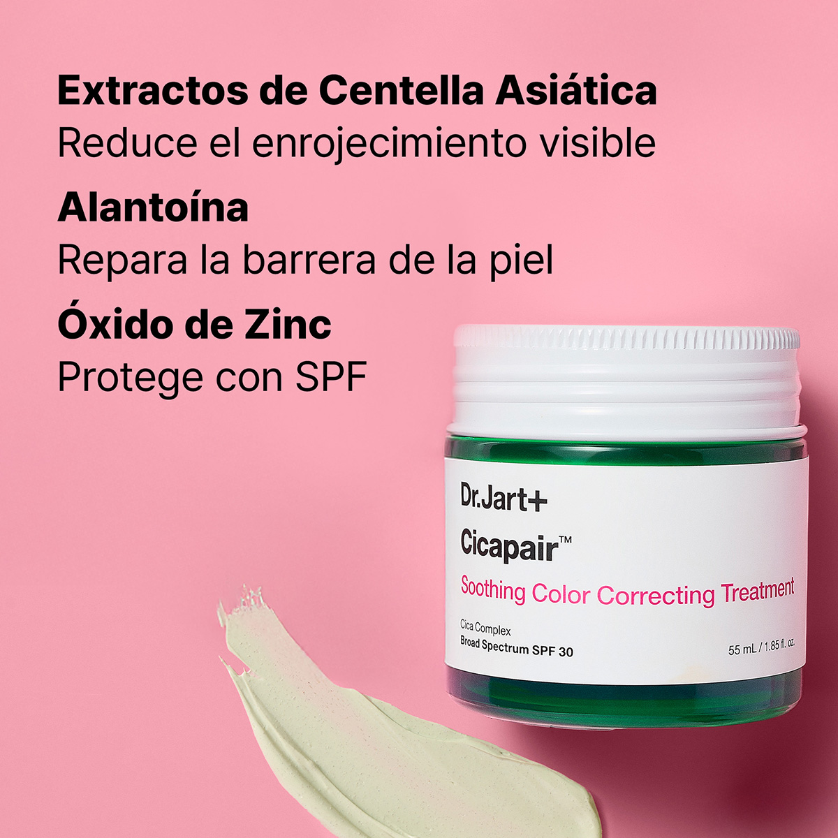 CICAPAIR&trade; SOOTHING COLOR CORRECTING TREATMENT SPF 30 WITH CENTELLA ASIATICA EXTRACTS (TRATAMIENTO CALMANTE CON COLOR)